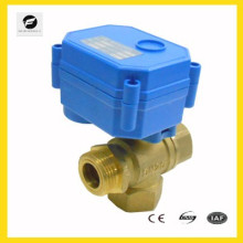 Robinet électromagnétique électrique 3 voies en laiton pour l&#39;eau glacée 1/4 &quot;1/2&quot; 3/4 &quot;1&quot; contrôle basse tension